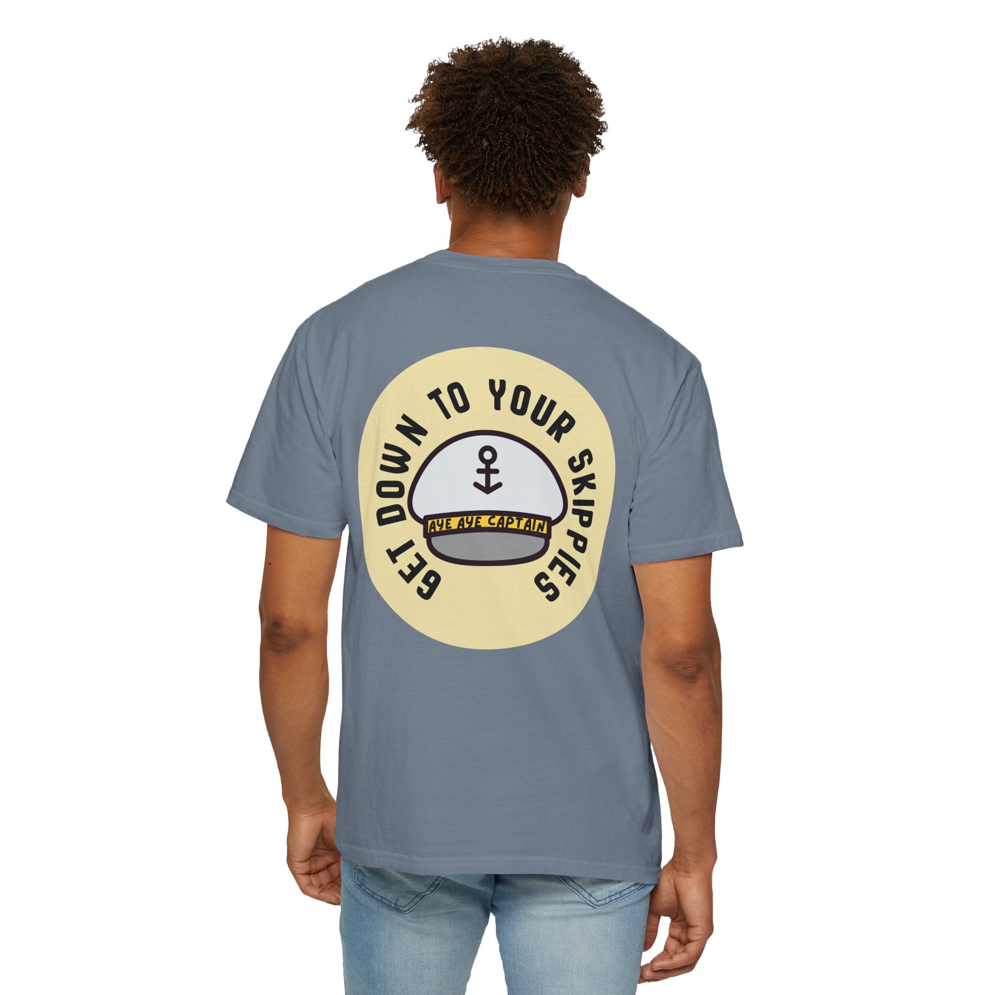 Aye Aye Captain Tee-Shirt | "Get Down to Your Skippies" Nautical Graphic Tee