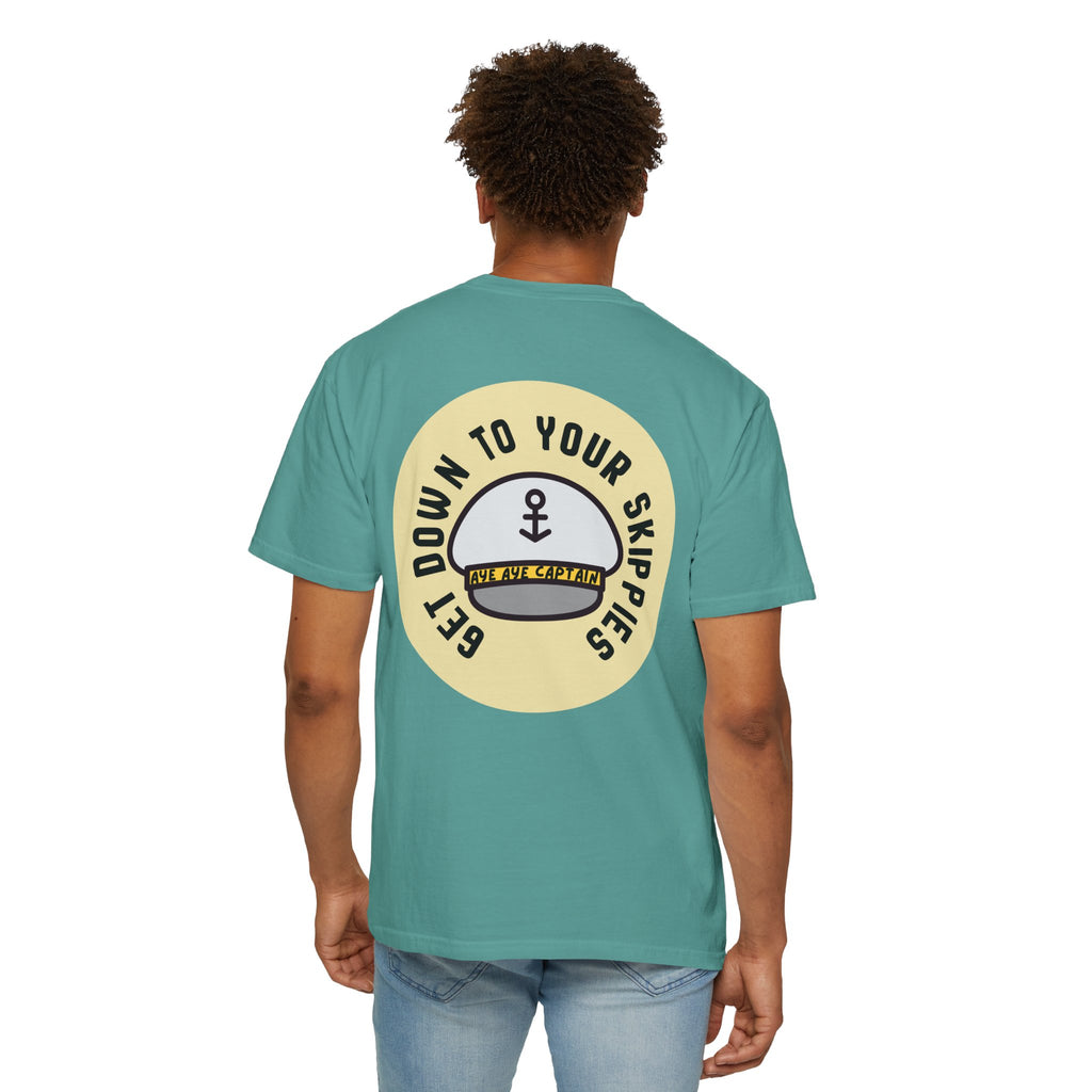 Aye Aye Captain Tee-Shirt | "Get Down to Your Skippies" Nautical Graphic Tee