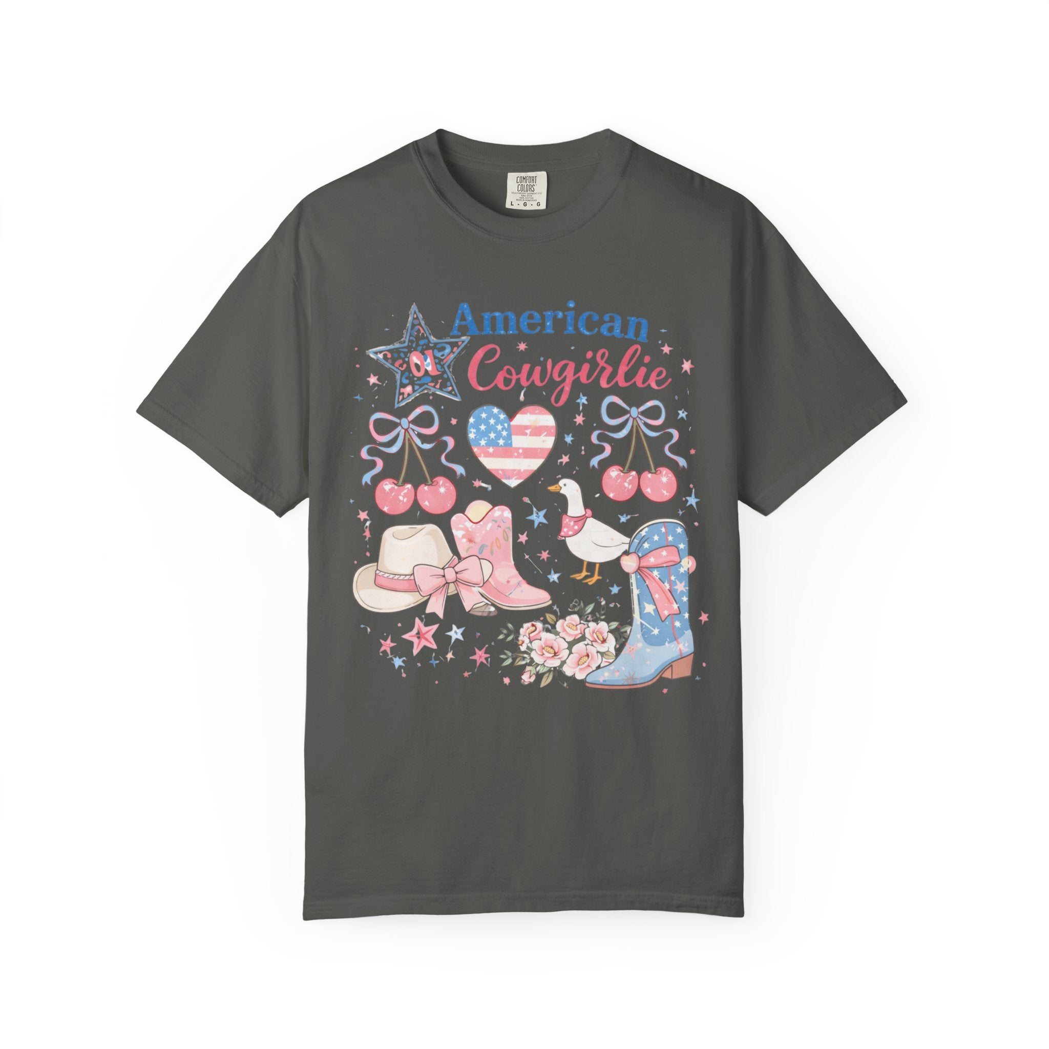 American Cowgirl Graphic T‑Shirt | Patriotic Cowgirl Viral T-Shirt