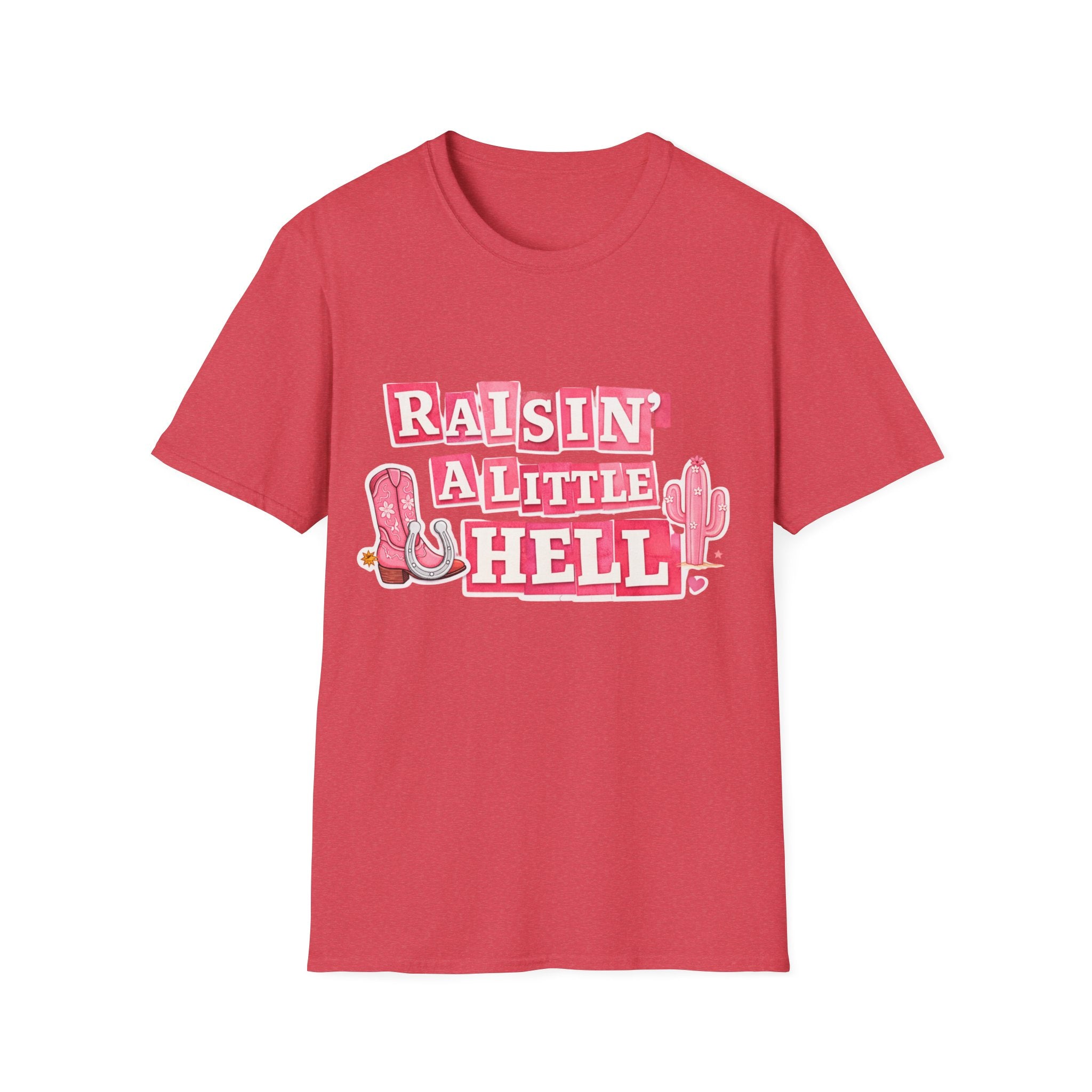 "Raisin' a Little Hell" Southern T-Shirt — Cowgirl Boots & Cactus Graphic