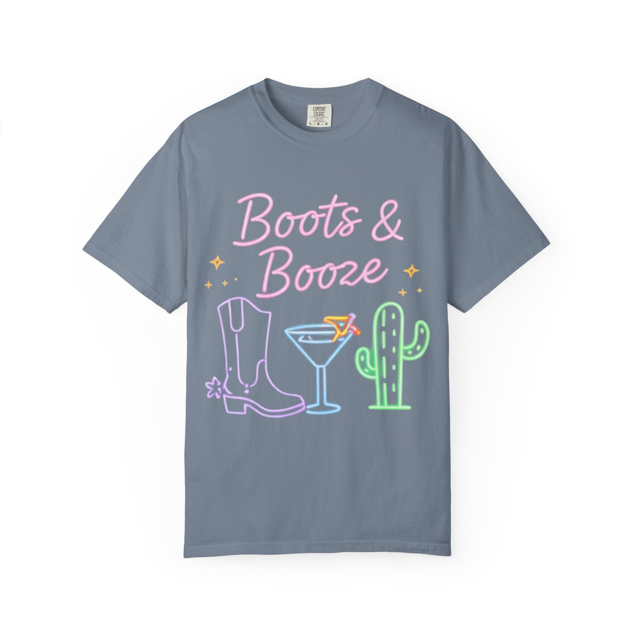 Country Giriel Neon Sign Tee-Shirt | Southern Girlie| Boots & Booze Graphic