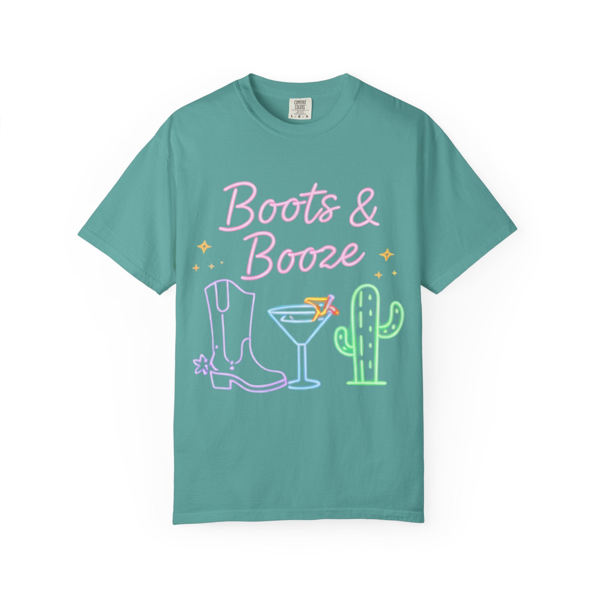 Country Giriel Neon Sign Tee-Shirt | Southern Girlie| Boots & Booze Graphic