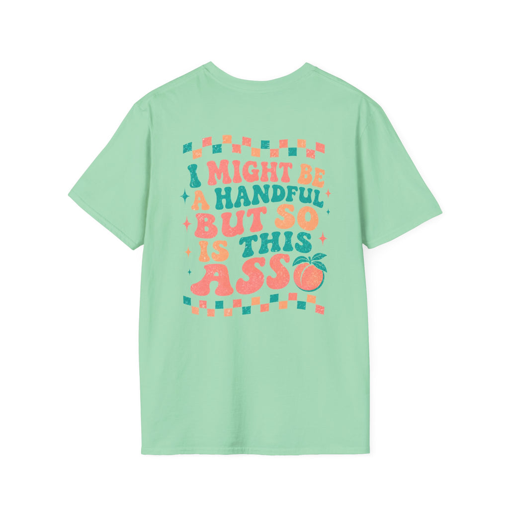 Just Peachy Graphic T-Shirt — Funny Handful Peach Tee