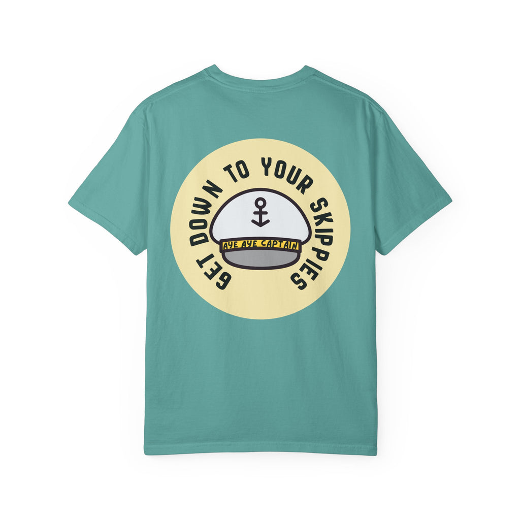 Aye Aye Captain Tee-Shirt | "Get Down to Your Skippies" Nautical Graphic Tee