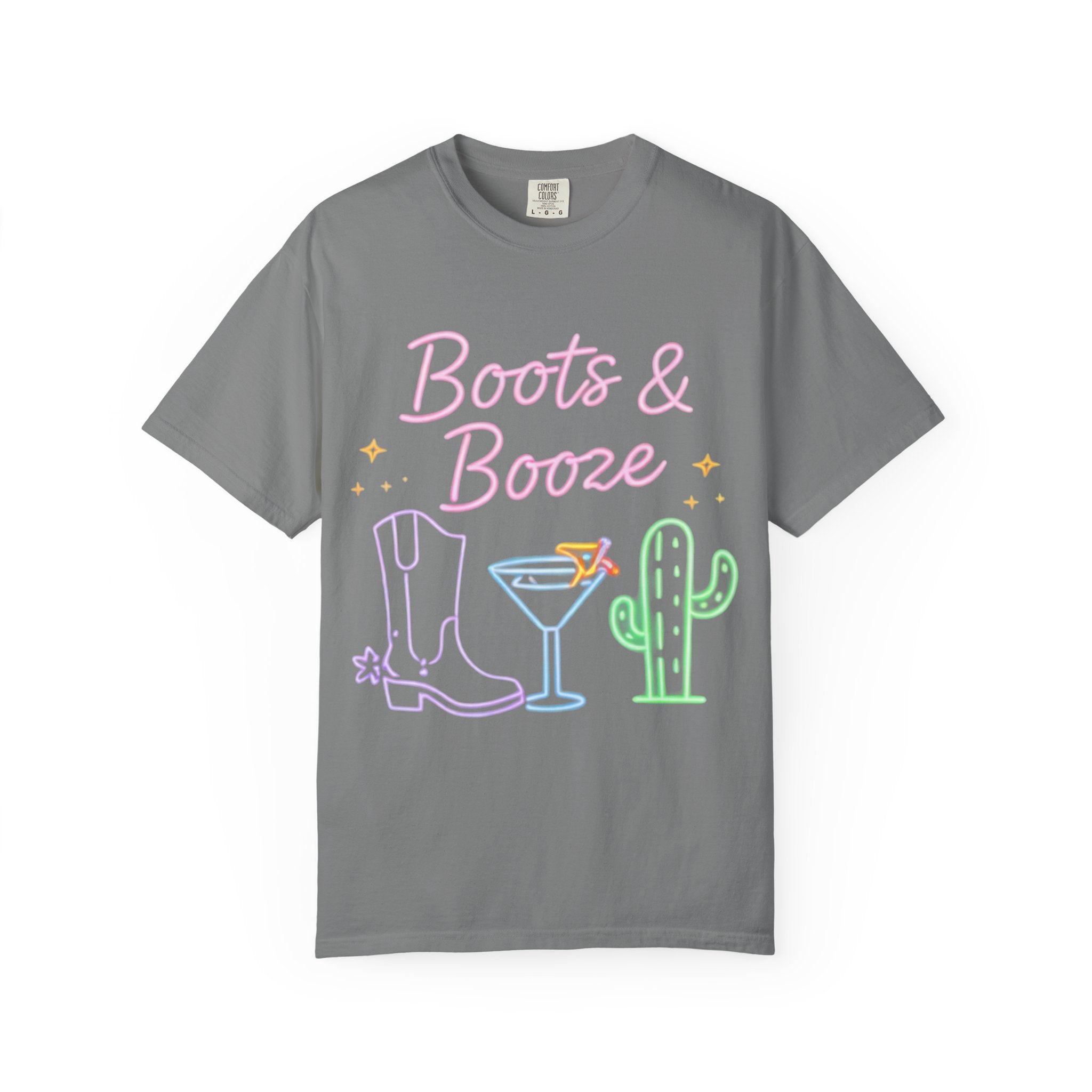 Country Giriel Neon Sign Tee-Shirt | Southern Girlie| Boots & Booze Graphic