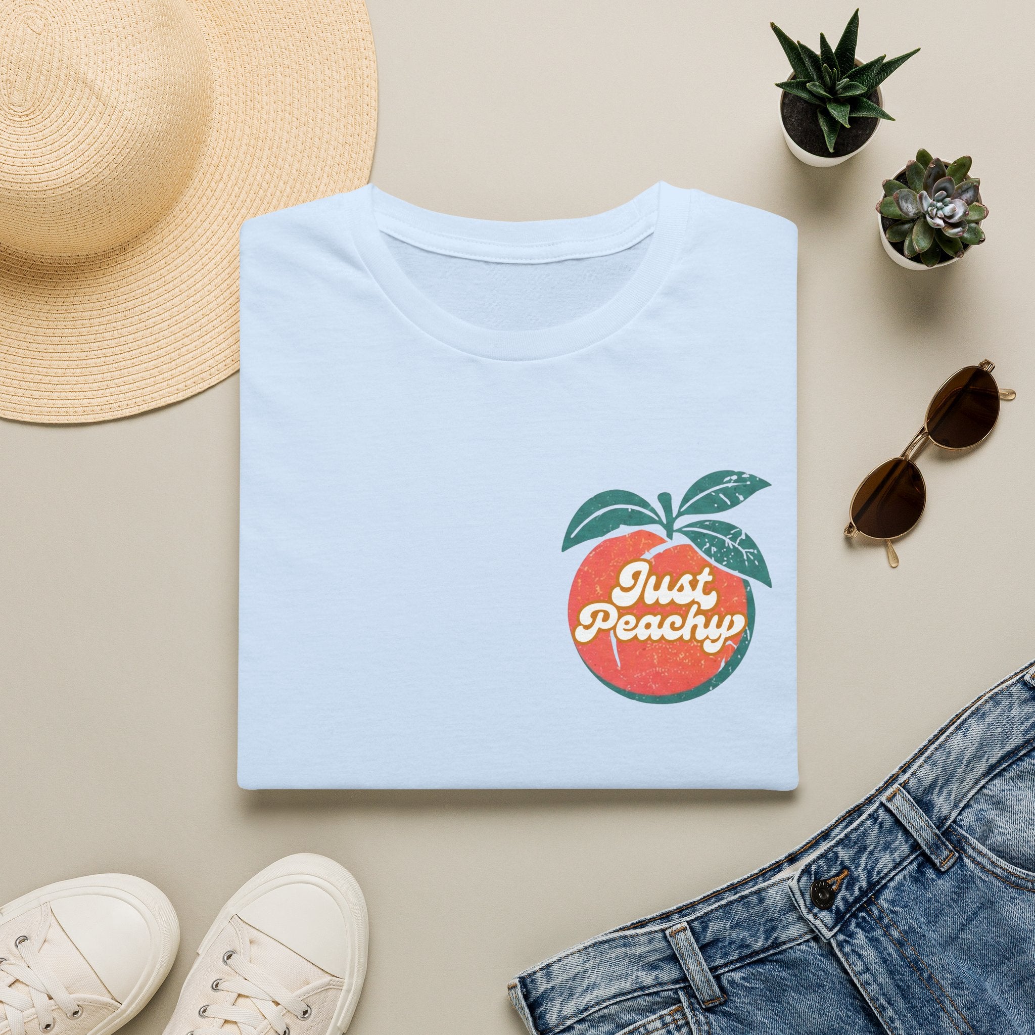 Just Peachy Graphic T-Shirt — Funny Handful Peach Tee