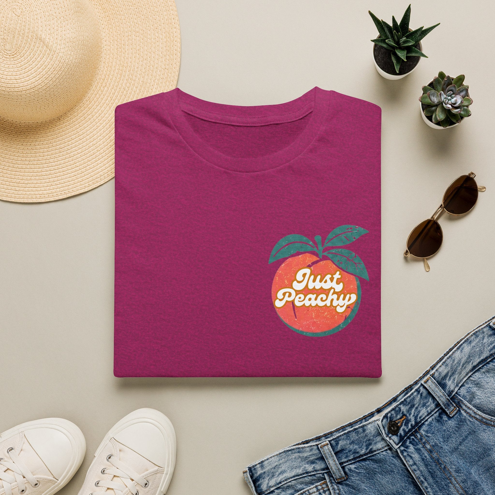 Just Peachy Graphic T-Shirt — Funny Handful Peach Tee