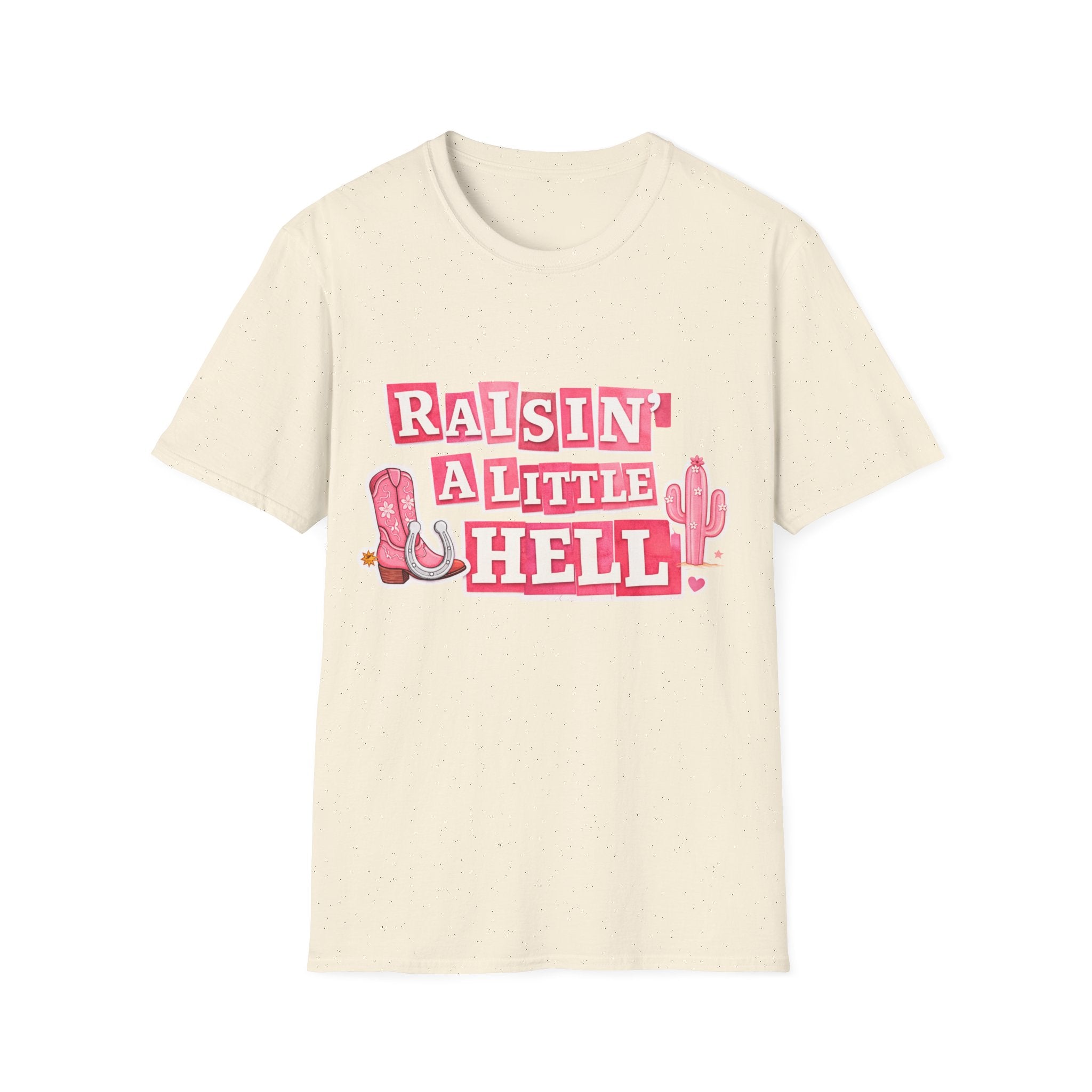 "Raisin' a Little Hell" Southern T-Shirt — Cowgirl Boots & Cactus Graphic