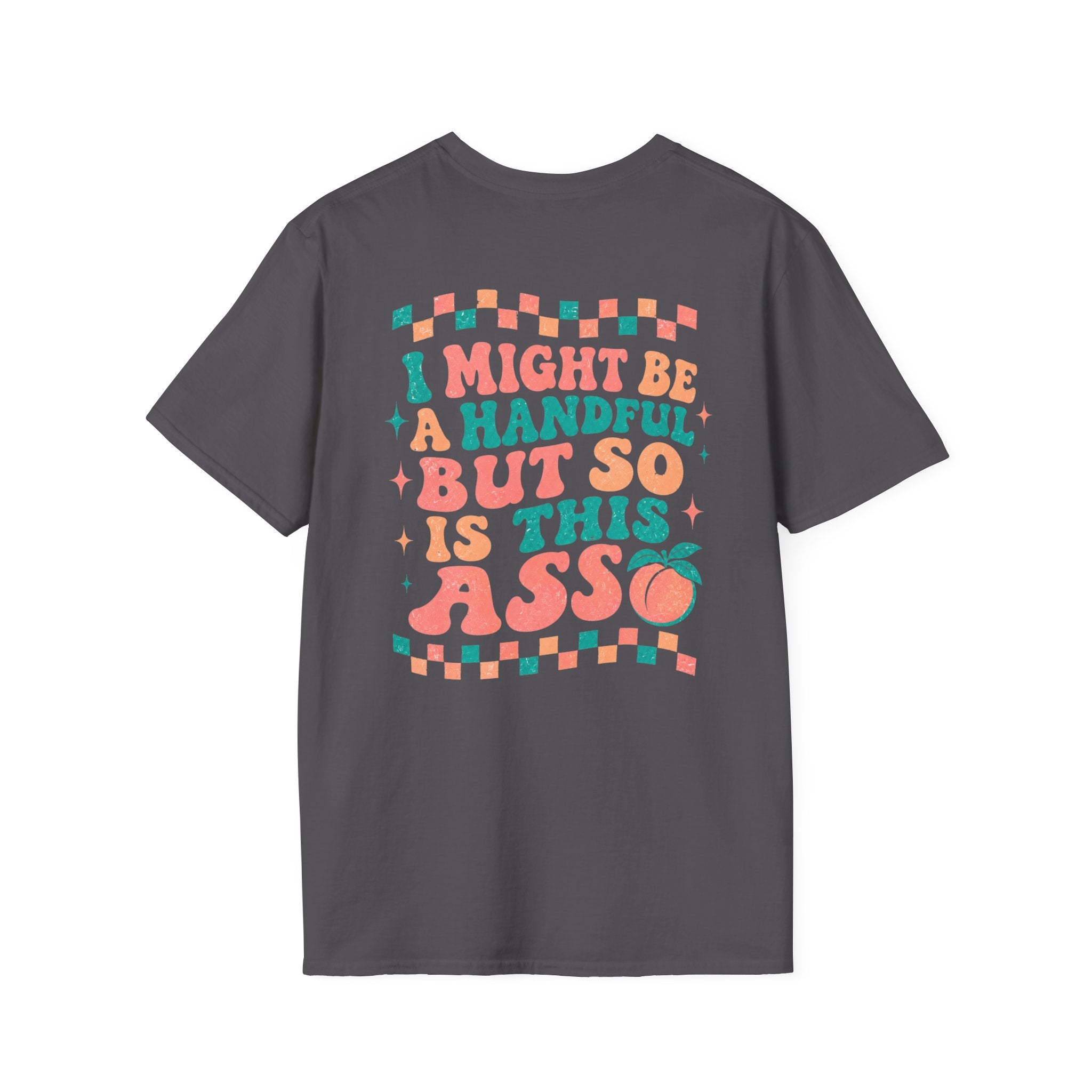 Just Peachy Graphic T-Shirt — Funny Handful Peach Tee