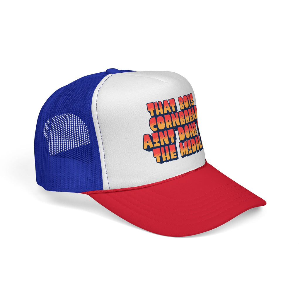 Trucker Cap | "That Boy's Cornbread Ain't Done in the Middle" Retro Mesh Hat