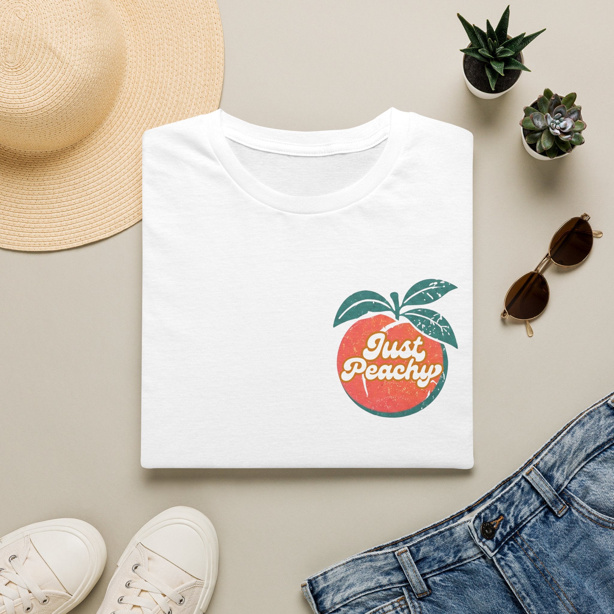 Just Peachy Graphic T-Shirt — Funny Handful Peach Tee