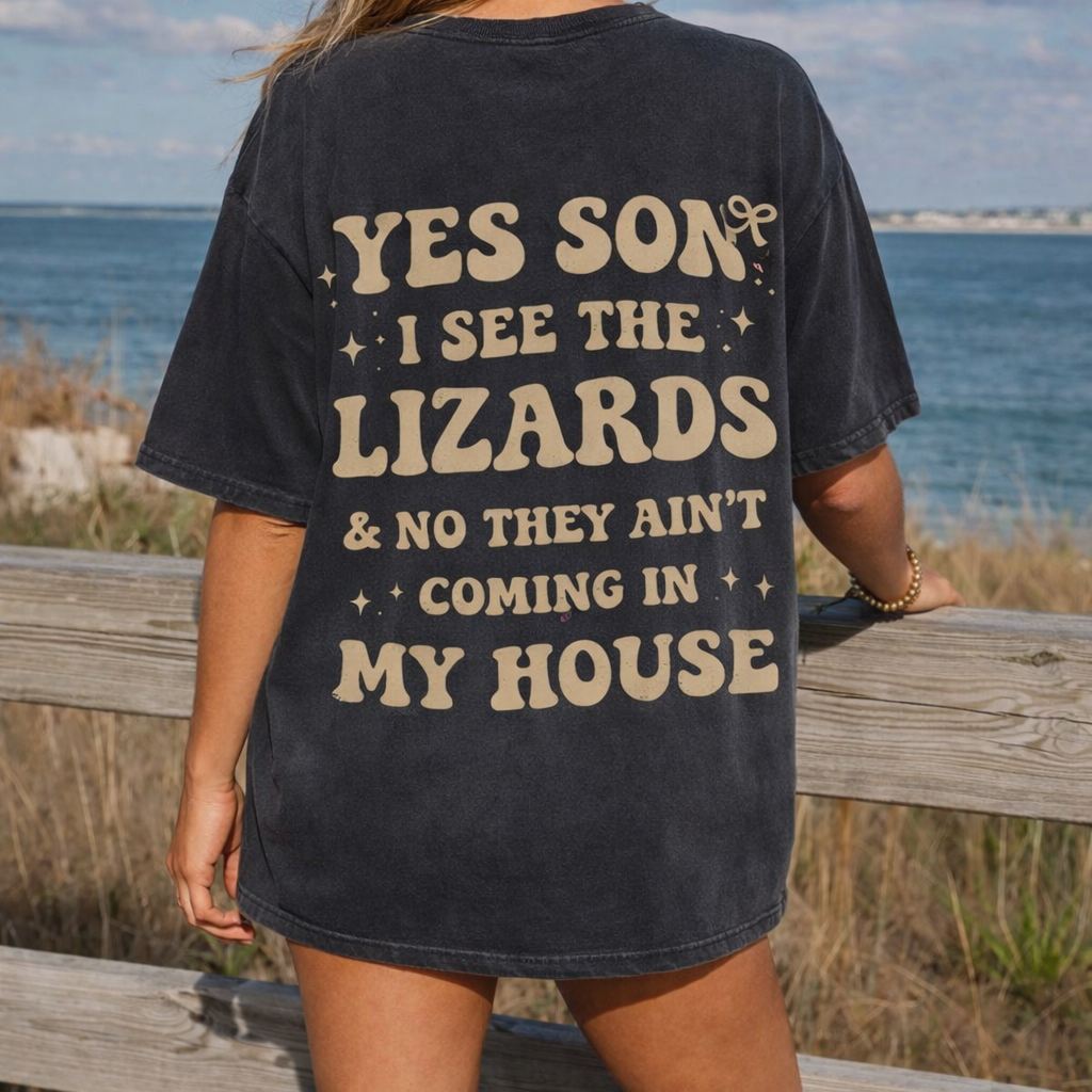 Southern Mama Chronicles T-Shirt | Viral "Yes Son I See the Lizards" Graphic Tee