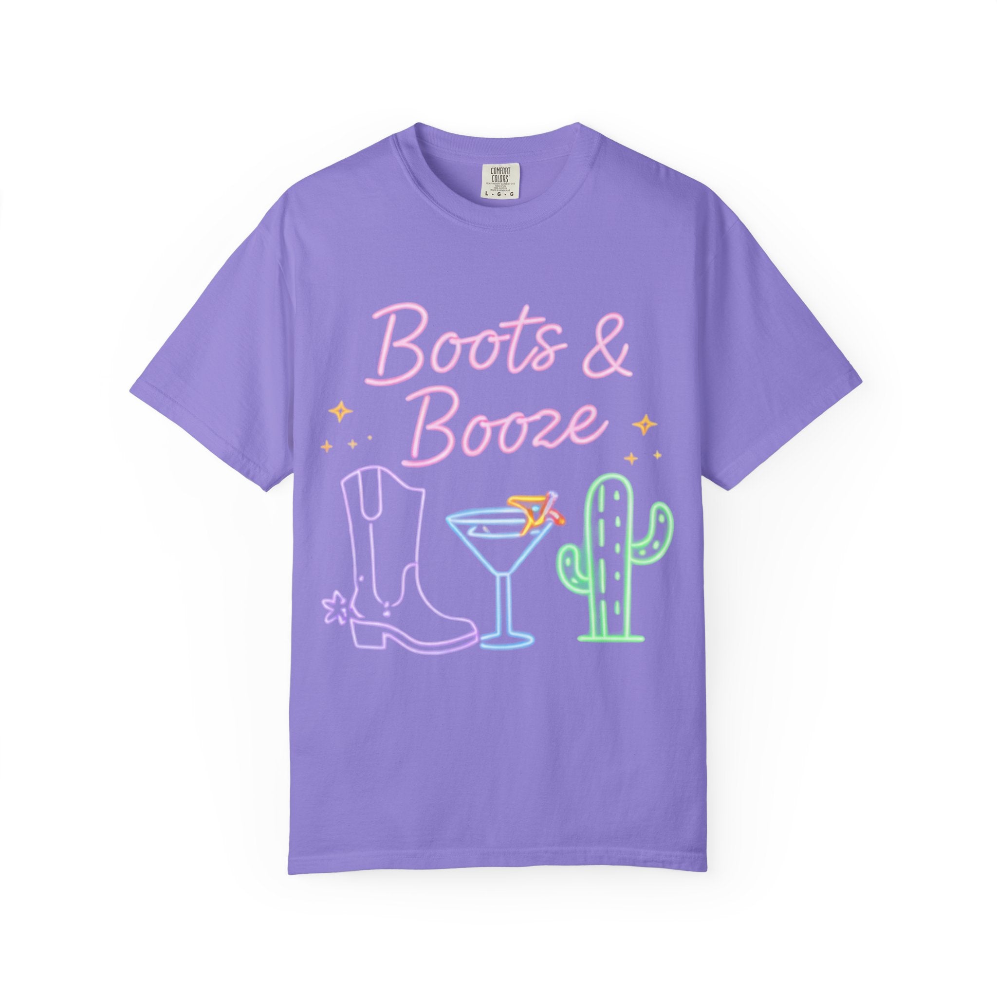 Country Giriel Neon Sign Tee-Shirt | Southern Girlie| Boots & Booze Graphic
