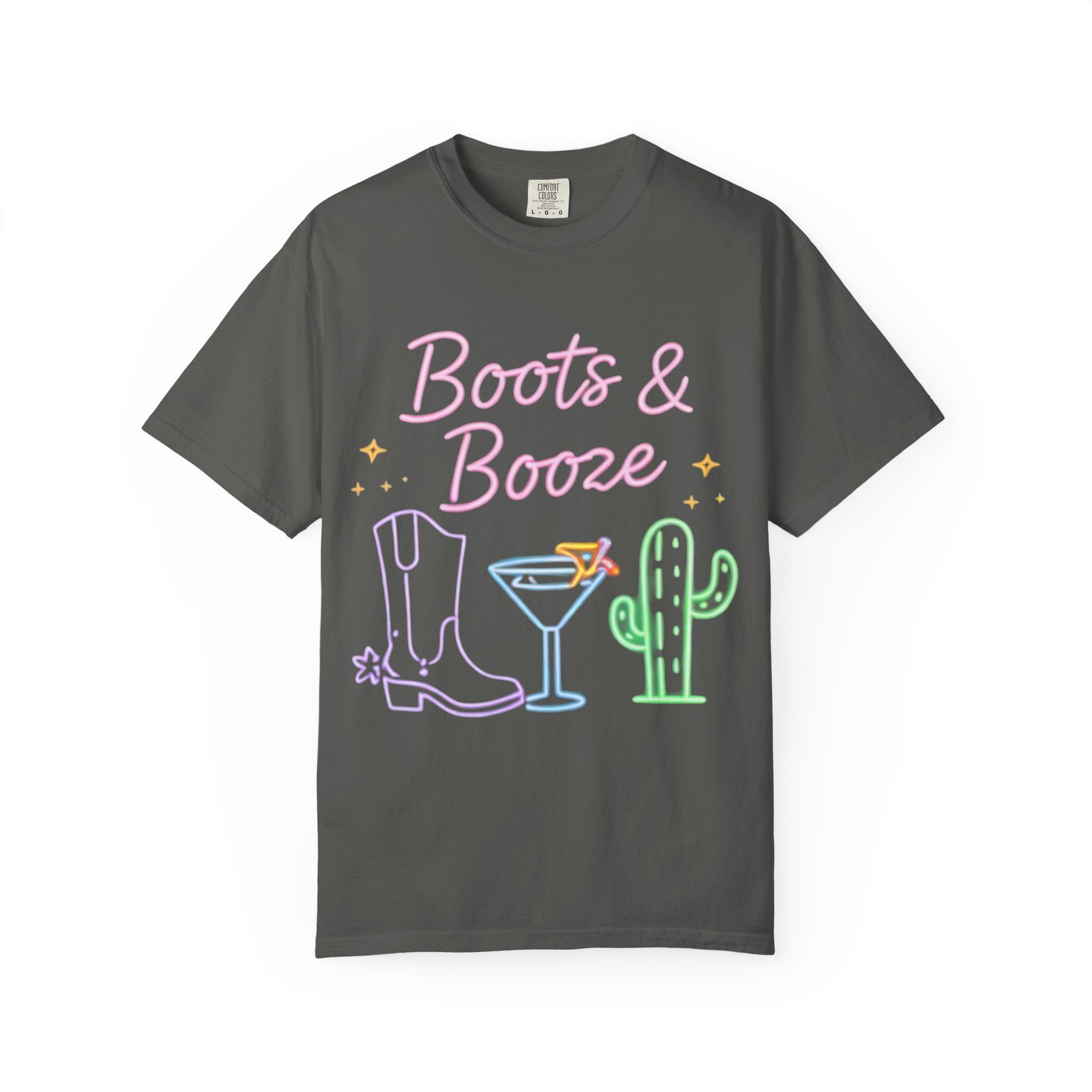 Country Giriel Neon Sign Tee-Shirt | Southern Girlie| Boots & Booze Graphic