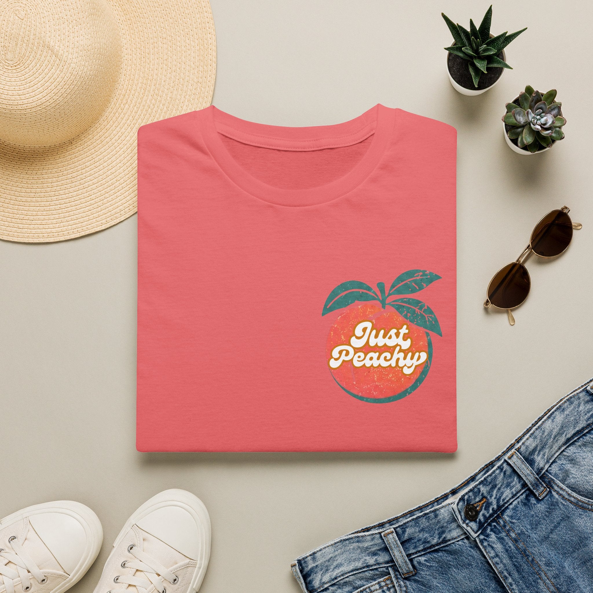 Just Peachy Graphic T-Shirt — Funny Handful Peach Tee