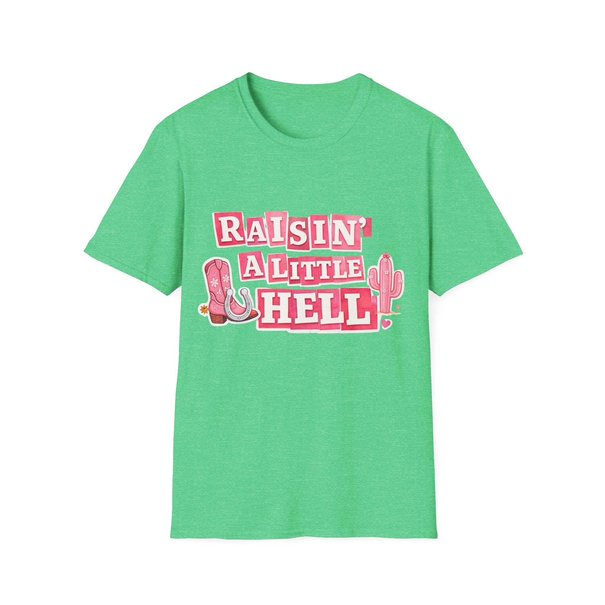 "Raisin' a Little Hell" Southern T-Shirt — Cowgirl Boots & Cactus Graphic