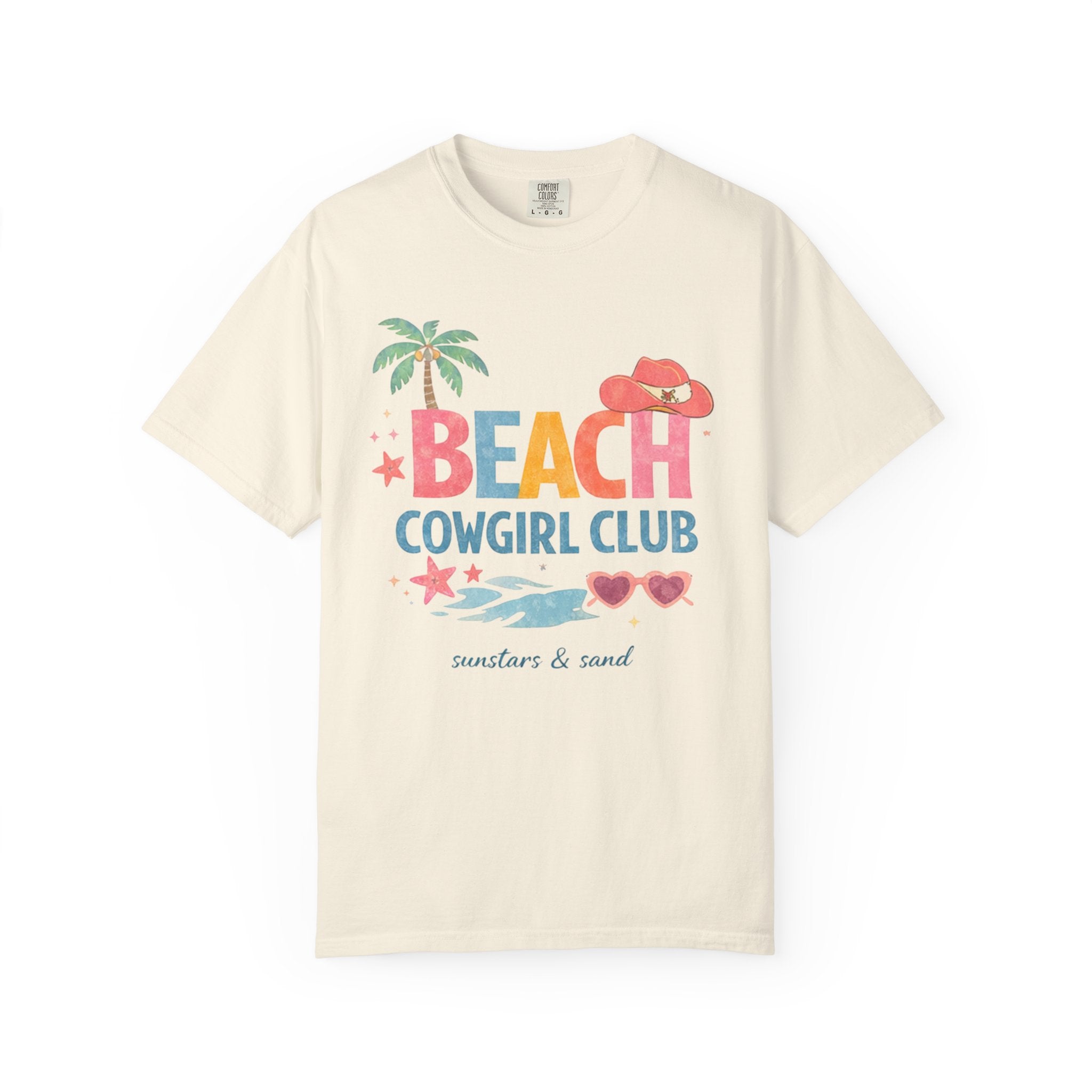 Beachy Southern Cowgirl Club T-Shirt| 'Suntans & Sand' Summer Graphic Tee