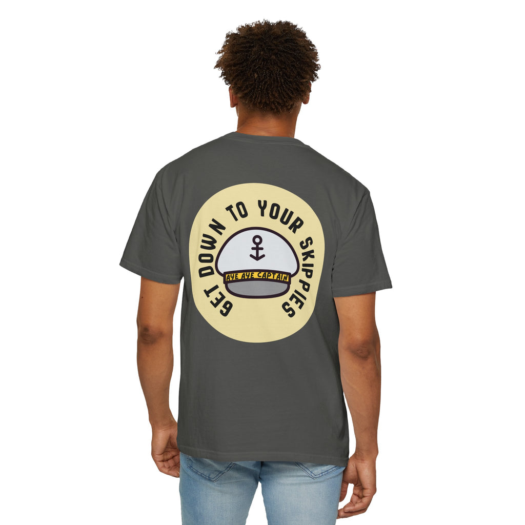 Aye Aye Captain Tee-Shirt | "Get Down to Your Skippies" Nautical Graphic Tee