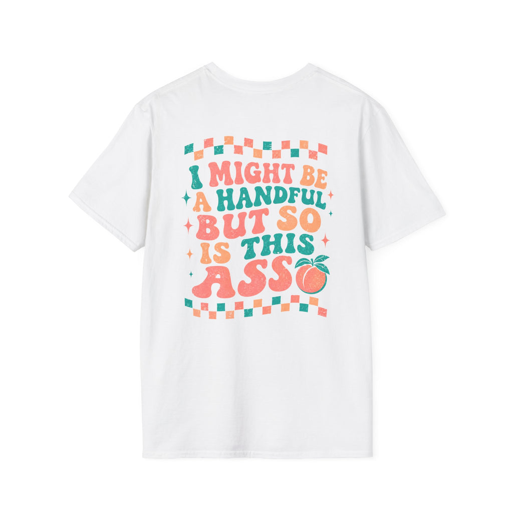 Just Peachy Graphic T-Shirt — Funny Handful Peach Tee