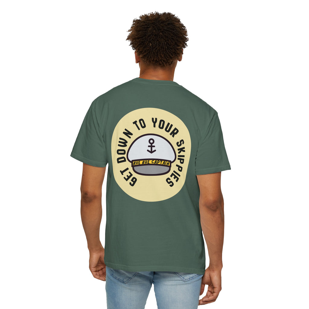 Aye Aye Captain Tee-Shirt | "Get Down to Your Skippies" Nautical Graphic Tee