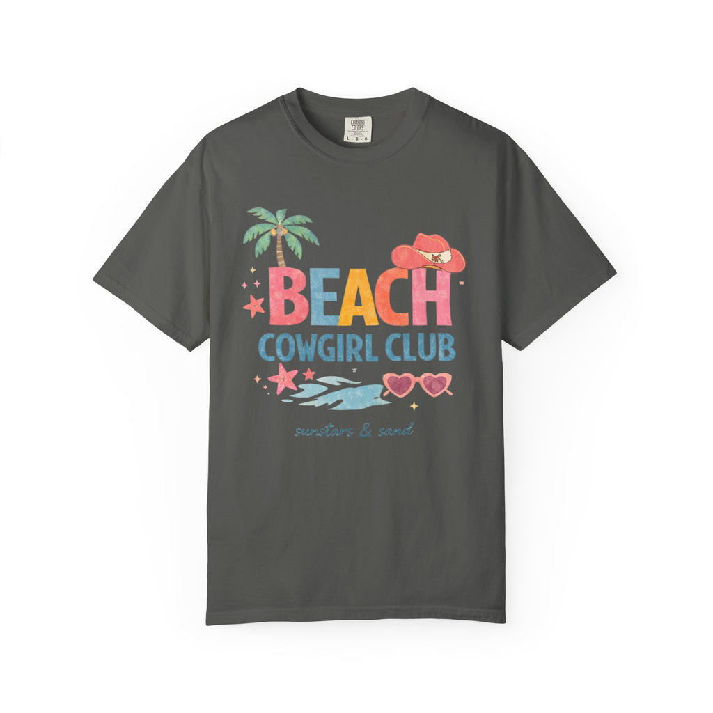 Beachy Southern Cowgirl Club T-Shirt| 'Suntans & Sand' Summer Graphic Tee